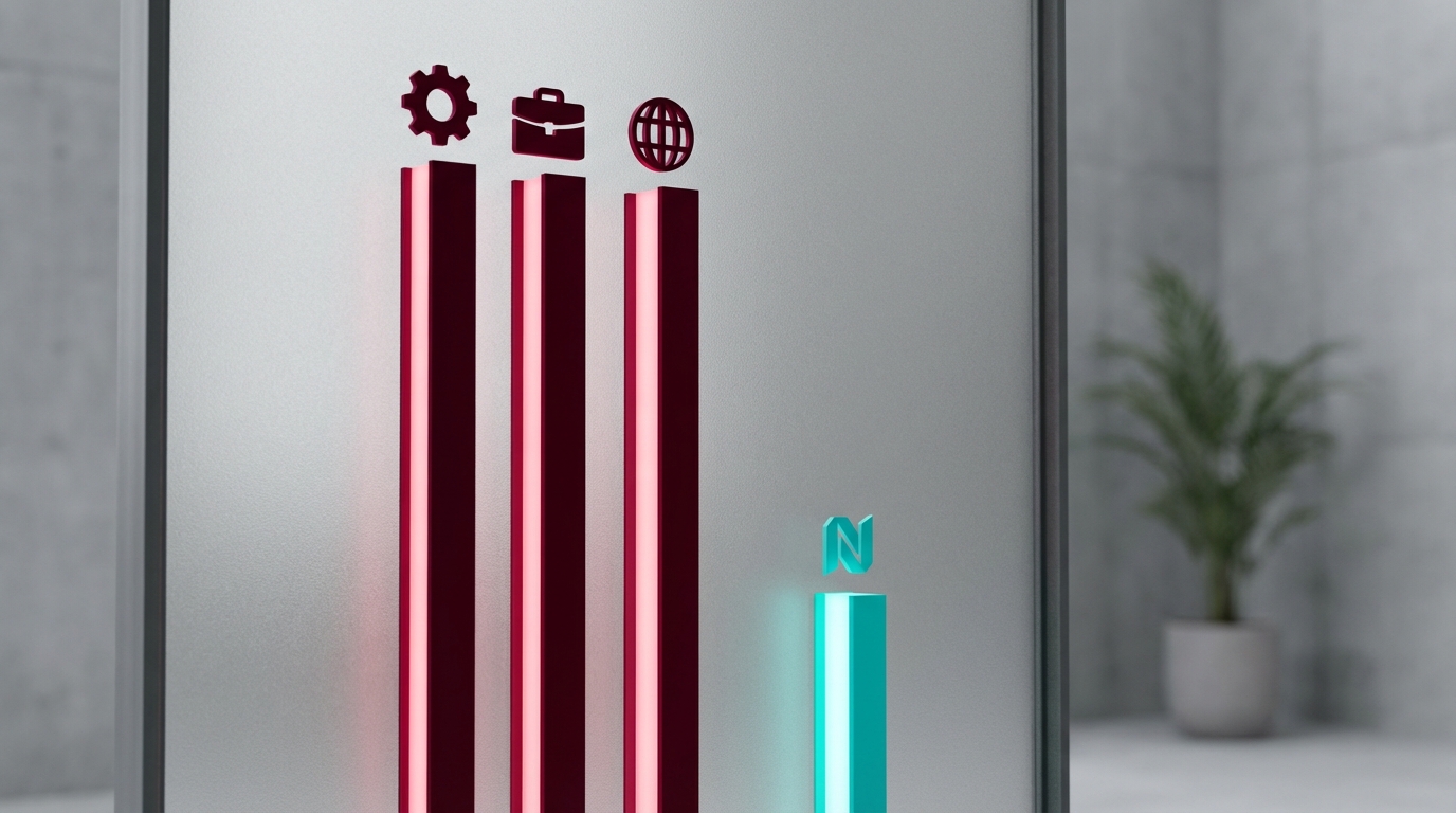 גרף עמודות הממחיש את החיסכון המשמעותי בעלות לג'יגה של חבילת eSIM מבית nRed לעומת המחירים הגבוהים של חברות הסלולר