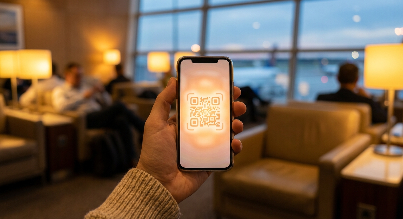 קוד QR על מסך סמארטפון להפעלה מהירה של חבילת גלישה eSIM של nRed